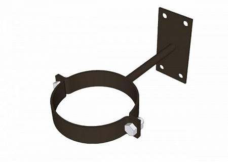 Охват на площадке D150 мм, Zn + порошк.покраска, цвет RR 32 (темно-коричневый)