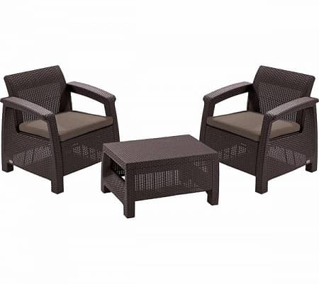 Садовая мебель Corfu weekend Allibert (Аллиберт), цвет коричневый