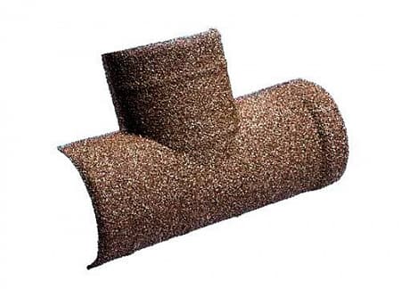 Т-образный полукруглый коньковый элемент Метротайл (Metrotile), цвет цедар-браун, 450х175 мм