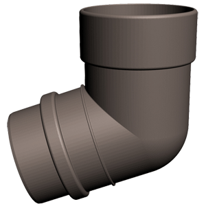 Колено 72° Docke LUX цвет шоколад (Ral 8019)