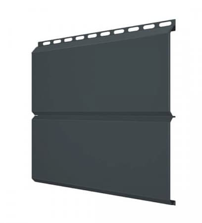 Металлический сайдинг Гранд Лайн / Grand Line профиль ЭкоБрус, Velur 0.5, цвет Ral 7016 (антрацитово-серый)