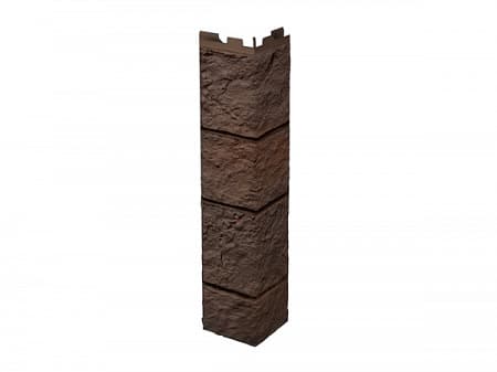 Угол наружный Vox Solid Sandstone (под камень), темно-коричневый, 446х121 мм
