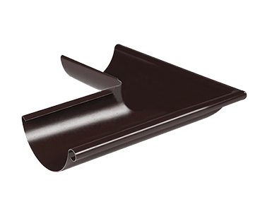 Угол желоба наружный GS D125х90° Металл Профиль GrandSystem / Металл Профиль GrandSystem, цвет коричневый (RAL8017)