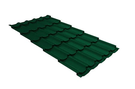 Волновой профиль Grand Line Kvinta plus, 0,45 PE, Zn 100, RAL 6005 зеленый мох