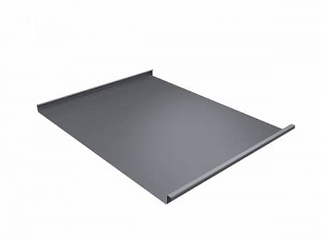 Фальц двойной стоячий Гранд Лайн / Grand Line, PE 0.45, цвет RAL 9006 (светлый алюминий)