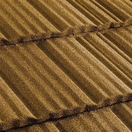 Композитная черепица Метротайл (Metrotile) серия MetroShake II, цвет желтый, 1330х410 мм