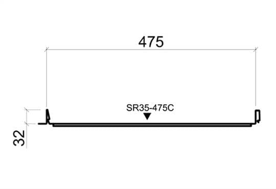 Фальцевая картина Ruukki / Руукки Classic C,D 0.5 мм GreenCoat Crown BT, цвет RR2H3 (антрацитово-серый)