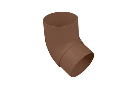 Колено трубы 67° ПВХ Стандарт Альта Профиль, D74 мм, коричневый