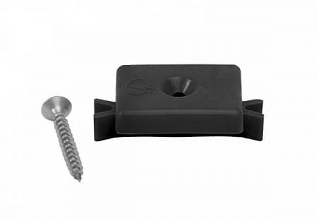 Клипса пластиковая с саморезом GRINDERDECO, шовный монтаж, черный, упаковка 50 шт.