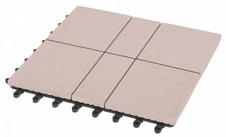 Садовый паркет Люкс 8 GRINDERDECO ДПК, 300x300 мм, выбеленный дуб, упаковка 10 шт.