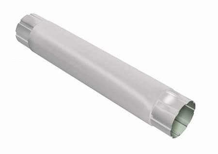 Труба круглая соединительная Optima Grand Line, 1.0 м, покрытие PE, RAL 9003 белый