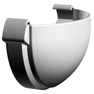 Заглушка желоба Docke LUX цвет пломбир (RAL 9003)