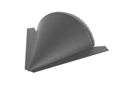 Заглушка конька полукруглого конусная с ребрами жесткости Aquasystem 0.5 Pural BT, Zn 275, R90, RAL 8017 коричневый