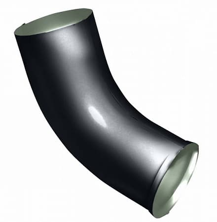 Колено стока Optima Grand Line, покрытие PE, RAL 7024 мокрый асфальт