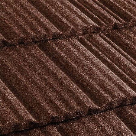 Композитная черепица Метротайл (Metrotile) серия MetroShake II, цвет бургундия, 1330х410 мм