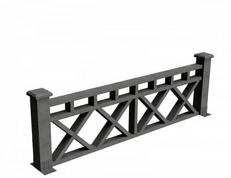 Секция ограждения Бейли GRINDERDECO, 2120х715 мм, серый базальт