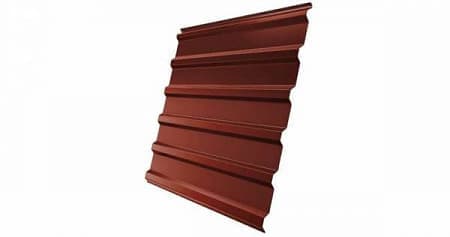 Профнастил С20R Гранд Лайн / Grand Line 0,5 Velur ZA 265, цвет RAL 8004 (терракота)