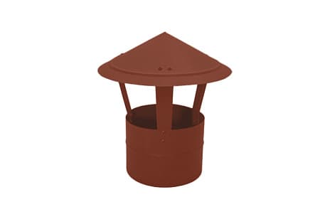 Дымник (колпак) на трубу круглый Grand Line d120, 0.5 Satin, RAL 8004 (терракота)