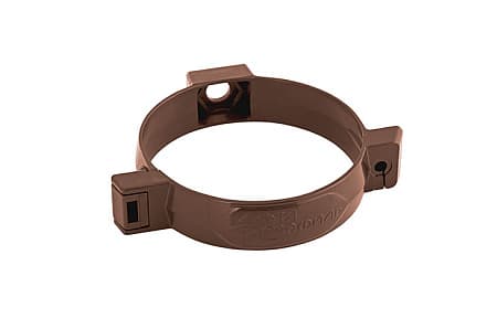 Хомут трубы ПВХ Стандарт Альта Профиль, D74 мм, коричневый