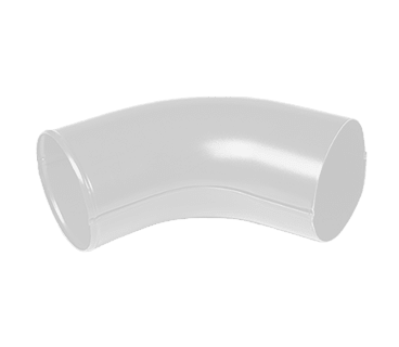 Колено сливное GS D90х60° (отвод) Металл Профиль GrandSystem / Металл Профиль GrandSystem, цвет белый (RAL9010)