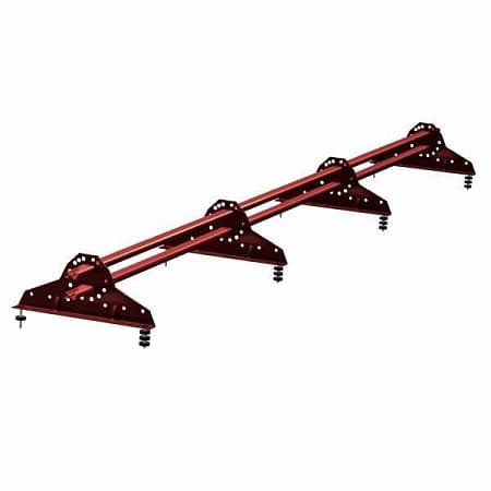 Снегозадержатель Grand Line (Гранд Лайн), трубчатый универсальный для металлочерепицы и мягкой кровли 3.0 м, цвет RR 29 (красный)