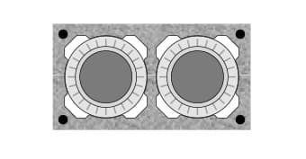 Основание дымохода двухходового UNI Schiedel Шидель D16-18, угол 90°