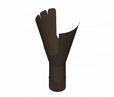 Воронка под желоб D120 мм, Zn + порошк.покраска, цвет RR 32 (темно-коричневый)