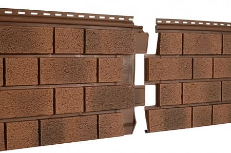 Фасадные панели Ю-Пласт Стоун Хаус S-Lock Клинкер Балтик, 1950х292 мм, магма