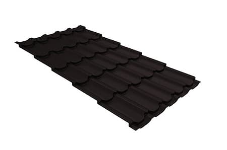 Волновой профиль Grand Line Kvinta plus, 0,45 Drap, Zn 140, RAL 9005 черный янтарь