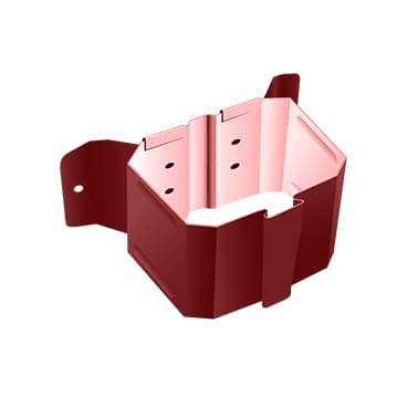 Держатель трубы на дерево 76х102 мм Металл Профиль Бюджет, PE, цвет красно-коричневый (RAL 3011)