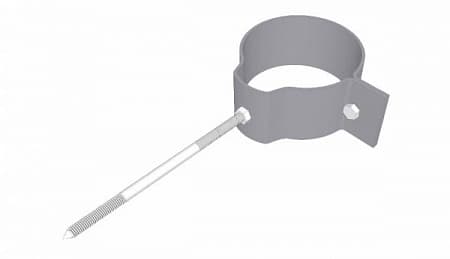 Охват гибкий со шпилькой саморезом D160 мм, Zn + порошк.покраска, цвет RAL 7004 (сигнально-серый)