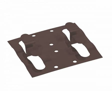 Кляймер рядный для монтажа наличника GRINDERDECO, 750х680х13 мм, цвет коричневый, упаковка 8 шт.