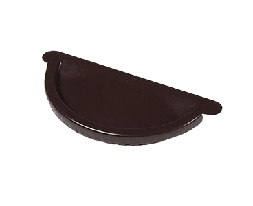 Заглушка желоба D150 Металл Профиль Foramina (Престиж), цвет коричневый (RAL 8017)