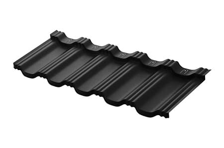 Модульный профиль Aquasystem Гетеборг, 0.45 PE MATT, Zn 140, 1205х415 мм, RAL 9005 черный