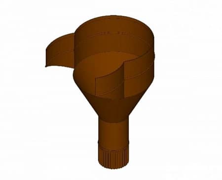 Воронка открытая D160 мм, Zn + порошк.покраска, цвет RAL 8017 (шоколад)