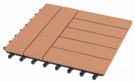 Садовый паркет Комфорт 4 GRINDERDECO ДПК, 300x300 мм, песчаник, упаковка 10 шт.