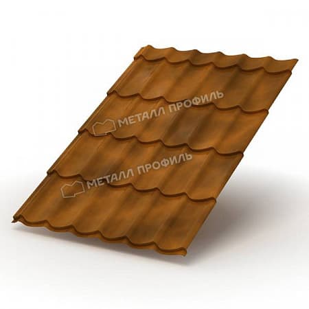 Металлочерепица Металл Профиль Ламонтерра, CLOUDY 0.5, терракотовый Anticato