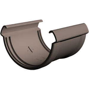 Соединитель желоба Docke LUX, цвет шоколад (Ral 8019)