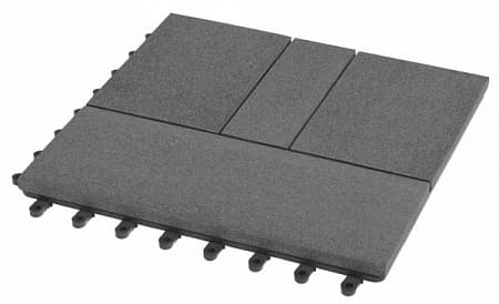 Садовый паркет Комфорт 2 GRINDERDECO ДПК, 300x300 мм, серый базальт, упаковка 10 шт.