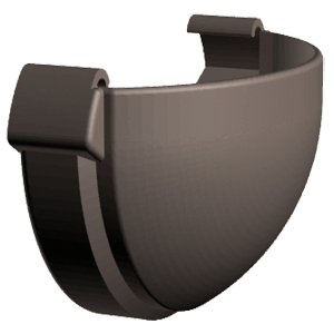 Заглушка желоба Docke LUX цвет шоколад (Ral 8019)