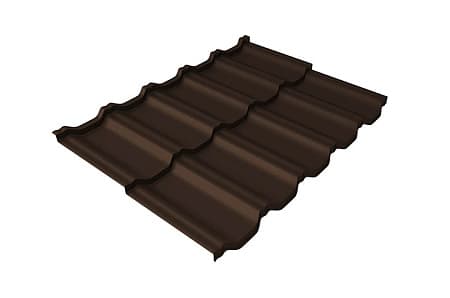 Волновой профиль Grand Line Kvinta Uno, 0,45 Drap, Zn 140, RAL 8017 шоколад