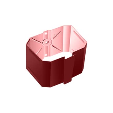 Держатель трубы на кирпич 76х102 мм Металл Профиль Бюджет, PE, цвет красно-коричневый (RAL 3011)