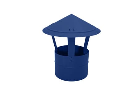 Дымник (колпак) на трубу круглый Grand Line d80, 0.5 Satin, RAL 5005 (сигнально-синий)