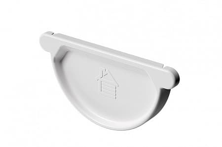 Заглушка желоба Docke STAL PREMIUM D125, RAL 9010 пломбир