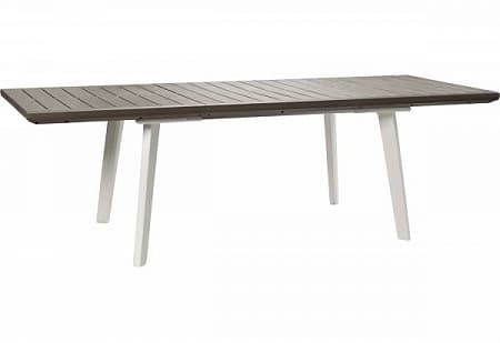 Стол уличный Harmony Extendable table Keter (Кетер), цвет белый-капучино-коричневый