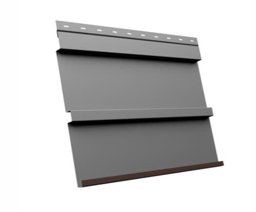 Металлический сайдинг Гранд Лайн / Grand Line профиль Квадро Брус, PE 0.4, цвет Ral 8017 (шоколад)