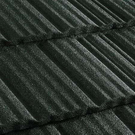 Композитная черепица Метротайл (Metrotile) серия MetroShake II, цвет темно-зеленый, 1330х410 мм
