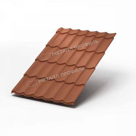 Металлочерепица Металл Профиль (Ламонтерра, Ламонтерра X, Макси), VikingMP E 0.5, коричневая медь RAL8004