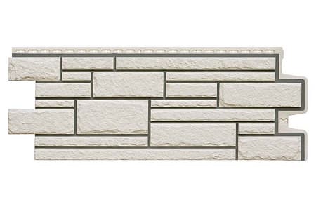 Фасадная панель Grand Line Design, Камелот 1131х423мм, молочный, со швом RAL 7006