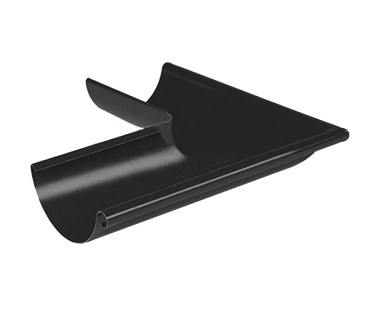 Угол желоба внутренний 90° D125 Металл Профиль Foramina (Престиж), цвет черный (RAL 9005)